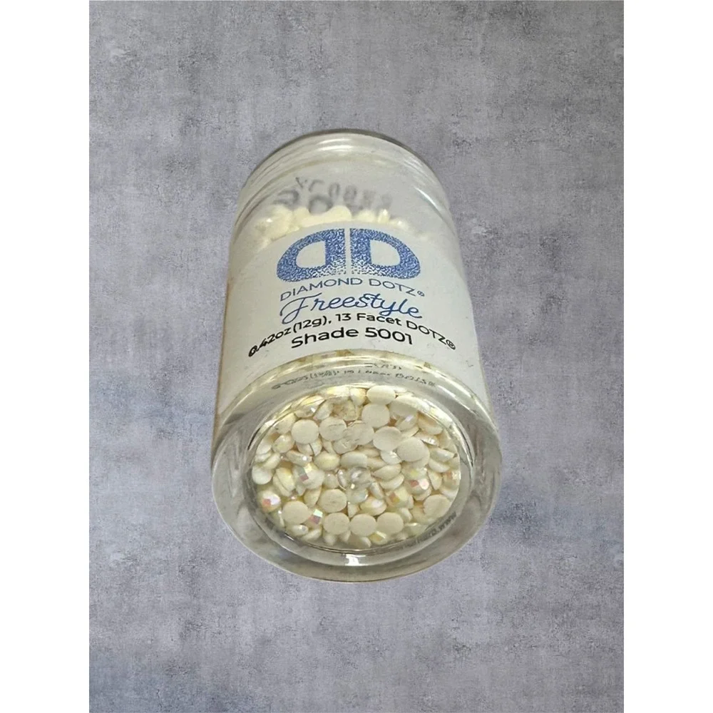 Diamond Dotz Freestyle Gems 5001 Iridescent White‎ 2000+ Count New 13 Facet DOTZ